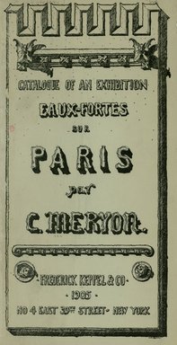 <em>"Front cover."</em>, 1905. Printed material. Brooklyn Museum, NYARC Documenting the Gilded Age phase 2. (Photo: New York Art Resources Consortium, NE300_M55_K44_1905_0001.jpg