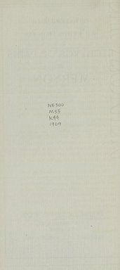<em>"Blank page."</em>, 1909. Printed material. Brooklyn Museum, NYARC Documenting the Gilded Age phase 2. (Photo: New York Art Resources Consortium, NE300_M55_K44_1909_0004.jpg