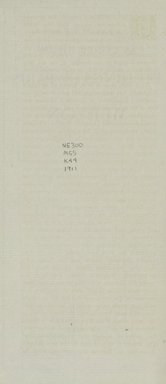 <em>"Blank page."</em>, 1911. Printed material. Brooklyn Museum, NYARC Documenting the Gilded Age phase 2. (Photo: New York Art Resources Consortium, NE300_M55_K44_1911_0004.jpg