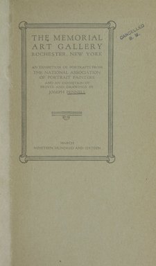 <em>"Front cover."</em>, 1916. Printed material. Brooklyn Museum, NYARC Documenting the Gilded Age phase 1. (Photo: New York Art Resources Consortium, NE300_P38_R58_0005.jpg