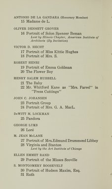 <em>"Checklist."</em>, 1916. Printed material. Brooklyn Museum, NYARC Documenting the Gilded Age phase 1. (Photo: New York Art Resources Consortium, NE300_P38_R58_0010.jpg