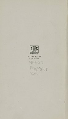 <em>"Front matter."</em>, 1916. Printed material. Brooklyn Museum, NYARC Documenting the Gilded Age phase 2. (Photo: New York Art Resources Consortium, NE300_R74_K44p_0004.jpg