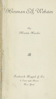 <em>"Title page."</em>, 1908. Printed material. Brooklyn Museum, NYARC Documenting the Gilded Age phase 2. (Photo: New York Art Resources Consortium, NE300_W39_H21_0003.jpg