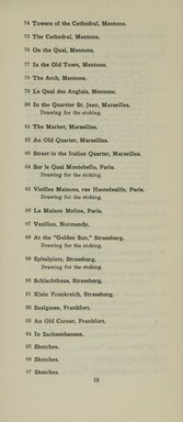 <em>"Checklist."</em>, 1913. Printed material. Brooklyn Museum, NYARC Documenting the Gilded Age phase 2. (Photo: New York Art Resources Consortium, NE300_W39_K44_1913_0014.jpg