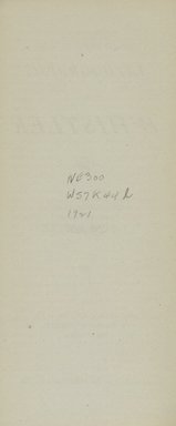 <em>"Blank page."</em>, 1921. Printed material. Brooklyn Museum, NYARC Documenting the Gilded Age phase 2. (Photo: New York Art Resources Consortium, NE300_W57_K44L_1921_0004.jpg