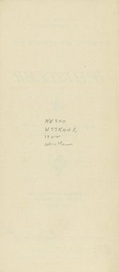 <em>"Blank page."</em>, 1922. Printed material. Brooklyn Museum, NYARC Documenting the Gilded Age phase 2. (Photo: New York Art Resources Consortium, NE300_W57_K44L_1922_0004.jpg