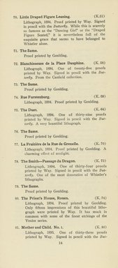 <em>"Checklist."</em>, 1922. Printed material. Brooklyn Museum, NYARC Documenting the Gilded Age phase 2. (Photo: New York Art Resources Consortium, NE300_W57_K44L_1922_0016.jpg