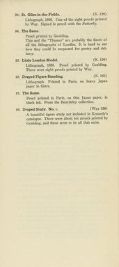 <em>"Checklist."</em>, 1922. Printed material. Brooklyn Museum, NYARC Documenting the Gilded Age phase 2. (Photo: New York Art Resources Consortium, NE300_W57_K44L_1922_0018.jpg