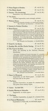 <em>"Checklist."</em>, 1907. Printed material. Brooklyn Museum, NYARC Documenting the Gilded Age phase 2. (Photo: New York Art Resources Consortium, NE300_Z7_K44_1907_0010.jpg