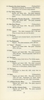 <em>"Checklist."</em>, 1907. Printed material. Brooklyn Museum, NYARC Documenting the Gilded Age phase 2. (Photo: New York Art Resources Consortium, NE300_Z7_K44_1907_0016.jpg