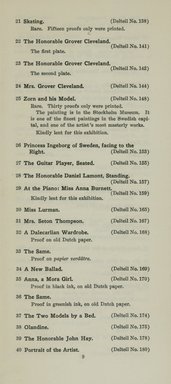 <em>"Checklist."</em>, 1912. Printed material. Brooklyn Museum, NYARC Documenting the Gilded Age phase 2. (Photo: New York Art Resources Consortium, NE300_Z7_K44_1912_0011.jpg
