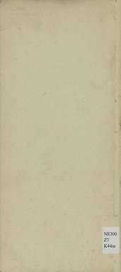 <em>"Back cover."</em>, 1920. Printed material. Brooklyn Museum, NYARC Documenting the Gilded Age phase 2. (Photo: New York Art Resources Consortium, NE300_Z7_K44m_0020.jpg