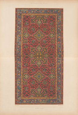 <em>"Petit tapis velouté."</em>, 1885. Printed material. Brooklyn Museum. (Photo: Brooklyn Museum, NK1270_P93_Arabe_pl005-006_PS4.jpg