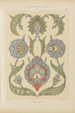 <em>"Études de feuilles et de fleurons peints sur faïence."</em>, 1885. Printed material. Brooklyn Museum. (Photo: Brooklyn Museum, NK1270_P93_Arabe_pl051_PS4.jpg