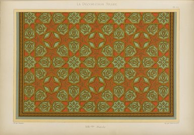 <em>"Spécimens de plafonds."</em>, 1885. Printed material. Brooklyn Museum. (Photo: Brooklyn Museum, NK1270_P93_Arabe_pl065_PS4.jpg