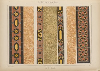 <em>"Lambris du tombeau du Barsaby."</em>, 1885. Printed material. Brooklyn Museum. (Photo: Brooklyn Museum, NK1270_P93_Arabe_pl076_PS4.jpg