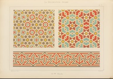 <em>"Mosaïques murales."</em>, 1885. Printed material. Brooklyn Museum. (Photo: Brooklyn Museum, NK1270_P93_Arabe_pl077_PS4.jpg