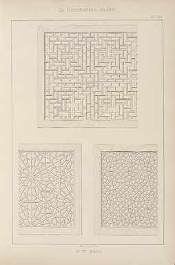 <em>"Grillages en bois."</em>, 1885. Printed material. Brooklyn Museum. (Photo: Brooklyn Museum, NK1270_P93_Arabe_pl109_PS4.jpg