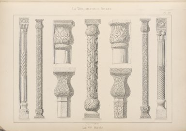 <em>"Colonnes et piliers."</em>, 1885. Printed material. Brooklyn Museum. (Photo: Brooklyn Museum, NK1270_P93_Arabe_pl110_PS4.jpg