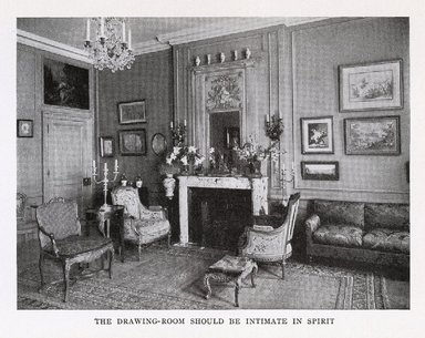 <em>"The drawing-room should be intimate in spirit."</em>. Printed material. Brooklyn Museum. (NK2110_D51_House_in_Good_Taste_p138_SL1.jpg