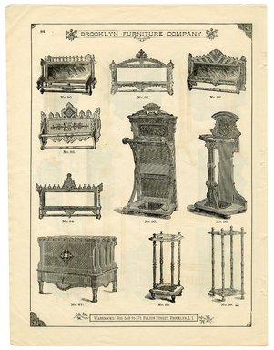 <em>"Brooklyn Furniture Co. catalog"</em>. Printed material. Brooklyn Museum. (NK2265_B79i_Brooklyn_Furniture_Catalog_p084.jpg