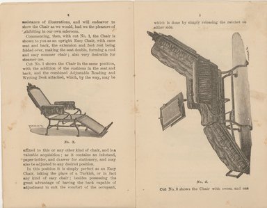 <em>"The Marks improved adjustable folding chair"</em>. Printed material. Brooklyn Museum. (NK2715_M34_Marks_03.jpg