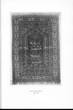 <em>"Seljukian rug, no. 29"</em>. Printed material. Brooklyn Museum. (NK2808_M56_Metcalfe_Collection_p09_Seljukian_no29.jpg