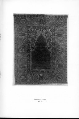 <em>"Transylvanian rug, no. 6"</em>. Printed material. Brooklyn Museum. (NK2808_M56_Metcalfe_Collection_p24_Transylvanian_no6.jpg