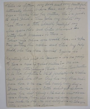 <em>"Handwritten letter on black paper addressed to 'Dear Ethel' and signed 'Love Ladie', written on front and back of sheet. Part of: 'Letters from Ethel about Lycetts and E. Lycett's box of reference material sent to me in 1943.'"</em>. Printed material. Brooklyn Museum. (NK4210_L98_F14_Lycett_inv007_verso.jpg