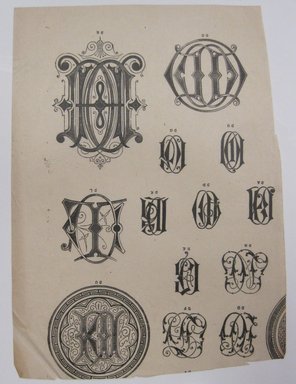 <em>"Clipped illustration of oval with floral designs inside. Caption reads 'Design for Box of Carved Wood/Old Persian Motive. Published for F. T., Boston.' Reverse has text from an article and fragment of illustration."</em>. Printed material. Brooklyn Museum. (NK4210_L98_F14_Lycett_inv085.jpg
