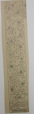 <em>"Clipped illustration with 4 taupe and black floral motifs and text underneath reading 'Elise Geinilz, gez … Arnoldische Buchandlung in Leipzig / Gothisch' Reverse is blank."</em>. Printed material. Brooklyn Museum. (NK4210_L98_F14_Lycett_inv102.jpg