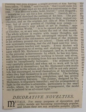 <em>"Clipped illustration with parts of 2 foliated motifs. Handwritten caption on reverse reads 'Renaissance.'"</em>. Printed material. Brooklyn Museum. (NK4210_L98_F14_Lycett_inv111_verso.jpg