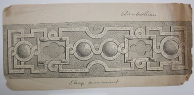 <em>"Clipped illustration of abstracted vine motifs with caption 'Fig. 120. Mittelalterliche francoische Bodenplatte' Reverse has some text and similar illustration with similar caption."</em>. Printed material. Brooklyn Museum. (NK4210_L98_F14_Lycett_inv122.jpg