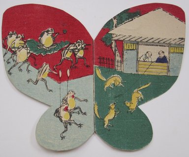 <em>"A. A. Vantine & Co.. Butterfly shaped advertisement for A. A. Vantine & Co. with two illustrated Asian-style scenes in front and company info on back.."</em>. Printed material. Brooklyn Museum. (NK4210_L98_F14_Lycett_inv223.jpg