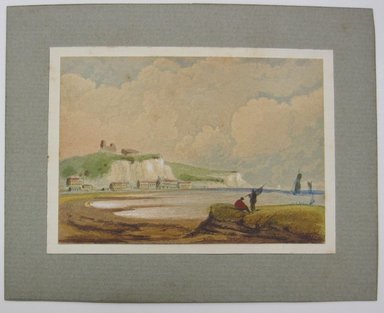 <em>"Printed illustration of a seaside mounted on grey paper. Reverse is blank."</em>. Printed material. Brooklyn Museum. (NK4210_L98_F14_Lycett_inv271.jpg