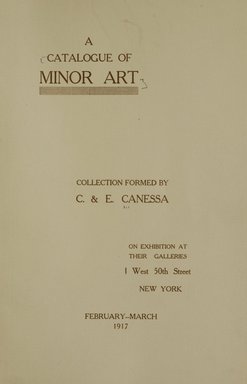 <em>"Front cover."</em>, 1917. Printed material. Brooklyn Museum, NYARC Documenting the Gilded Age phase 2. (Photo: New York Art Resources Consortium, NK600_C16c_0007.jpg