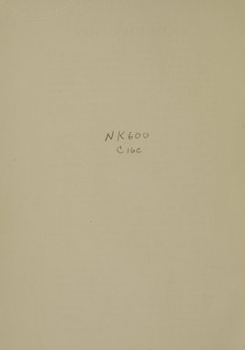 <em>"Blank page."</em>, 1917. Printed material. Brooklyn Museum, NYARC Documenting the Gilded Age phase 2. (Photo: New York Art Resources Consortium, NK600_C16c_0010.jpg