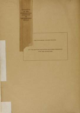<em>"Inside front cover."</em>, 1911. Printed material. Brooklyn Museum, NYARC Documenting the Gilded Age phase 2. (Photo: New York Art Resources Consortium, NK6310_Am3_0006.jpg