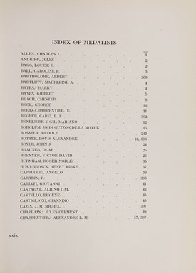 <em>"Index."</em>, 1911. Printed material. Brooklyn Museum, NYARC Documenting the Gilded Age phase 2. (Photo: New York Art Resources Consortium, NK6310_Am3_0041.jpg