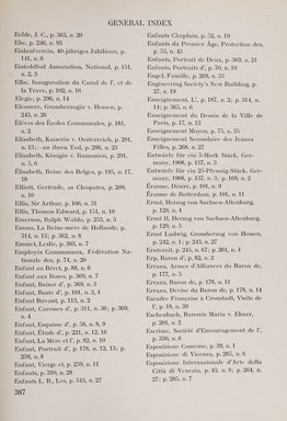 <em>"Index."</em>, 1911. Printed material. Brooklyn Museum, NYARC Documenting the Gilded Age phase 2. (Photo: New York Art Resources Consortium, NK6310_Am3_0435.jpg