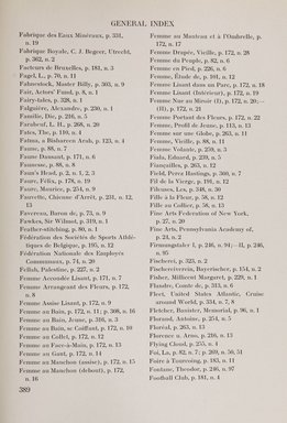 <em>"Index."</em>, 1911. Printed material. Brooklyn Museum, NYARC Documenting the Gilded Age phase 2. (Photo: New York Art Resources Consortium, NK6310_Am3_0437.jpg