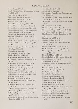 <em>"Index."</em>, 1911. Printed material. Brooklyn Museum, NYARC Documenting the Gilded Age phase 2. (Photo: New York Art Resources Consortium, NK6310_Am3_0456.jpg