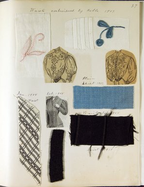 <em>"Ida Jackson's Dress Diary"</em>. Printed material. Brooklyn Museum. (NK8812_J12_Jackson_Dress_Diary_p37.jpg