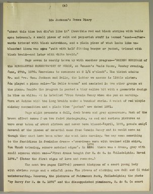 <em>"Ida Jackson's Dress Diary"</em>. Printed material. Brooklyn Museum. (NK8812_J12_Jackson_Dress_Diary_text_p04.jpg