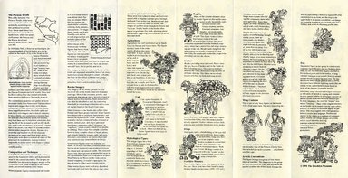 <em>"Paracas textile brochure, front."</em>, 1991. Brooklyn Museum, IMLS. (NK8839.1_B79_brochure_back_38.121_IMLS.jpg