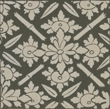 <em>"Textile designs from Classical patterns for dyeing, volume 1, Monyo no maki, detail."</em>. Printed material, 17 x 12 in (30.5 x 48 cm). Brooklyn Museum. (Photo: Brooklyn Museum, NK8884_K17h_Hana_Shishu_v01_page14-15_detail4_PS3.jpg