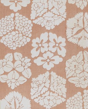 <em>"Textile designs from Classical patterns for dyeing, volume 1, Monyo no maki, detail."</em>. Printed material, 17 x 12 in (30.5 x 48 cm). Brooklyn Museum. (Photo: Brooklyn Museum, NK8884_K17h_Hana_Shishu_v01_page24-25_detail2_PS4.jpg