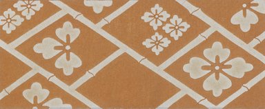 <em>"Textile designs from Classical patterns for dyeing, volume 2, Monyo no maki, detail."</em>. Printed material, 17 x 12 in (30.5 x 48 cm). Brooklyn Museum. (Photo: Brooklyn Museum, NK8884_K17h_Hana_Shishu_v02_page04-05_detail5_PS4.jpg
