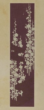 <em>"Textile designs from Classical patterns for dyeing, volume 10, Shochikubai no maki, detail."</em>, 1934-38. Printed material, 12.5 in (31 cm). Brooklyn Museum, Hana Shishu. (NK8884_K17h_v10_p03-04_detail3_PS2.jpg