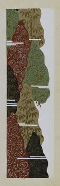 <em>"Textile designs from Classical patterns for dyeing, volume 10, Shochikubai no maki, detail."</em>, 1934-38. Printed material, 12.5 in (31 cm). Brooklyn Museum, Hana Shishu. (NK8884_K17h_v10_p11-12_detail2_PS2.jpg